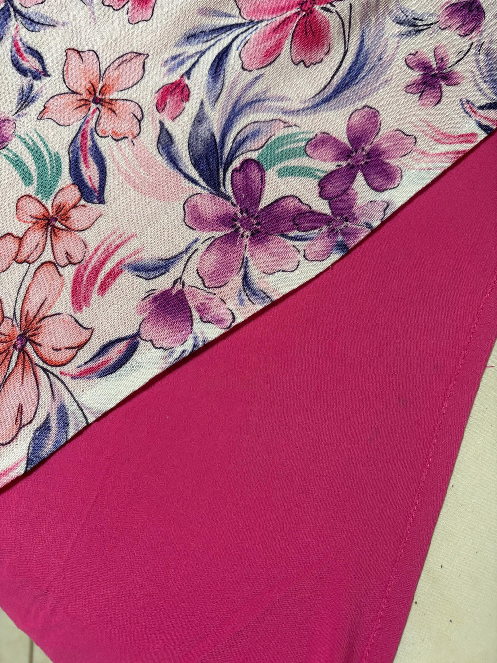 Reversible Floral Pink Rayon Flip Dress, Sleeveless A-Line Resort and Cruise Wear