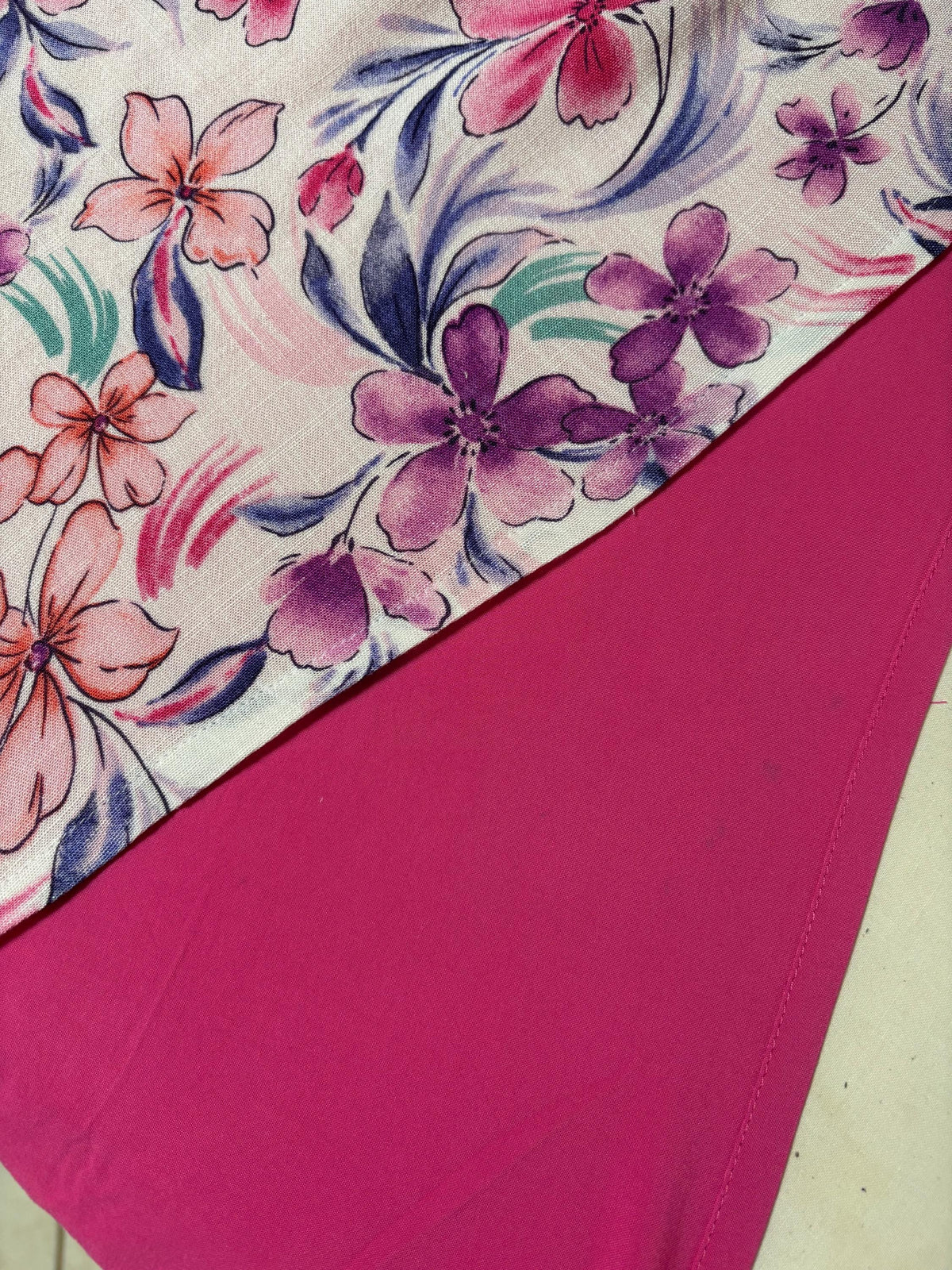 Reversible Floral Pink Rayon Flip Dress, Sleeveless A-Line Resort and Cruise Wear