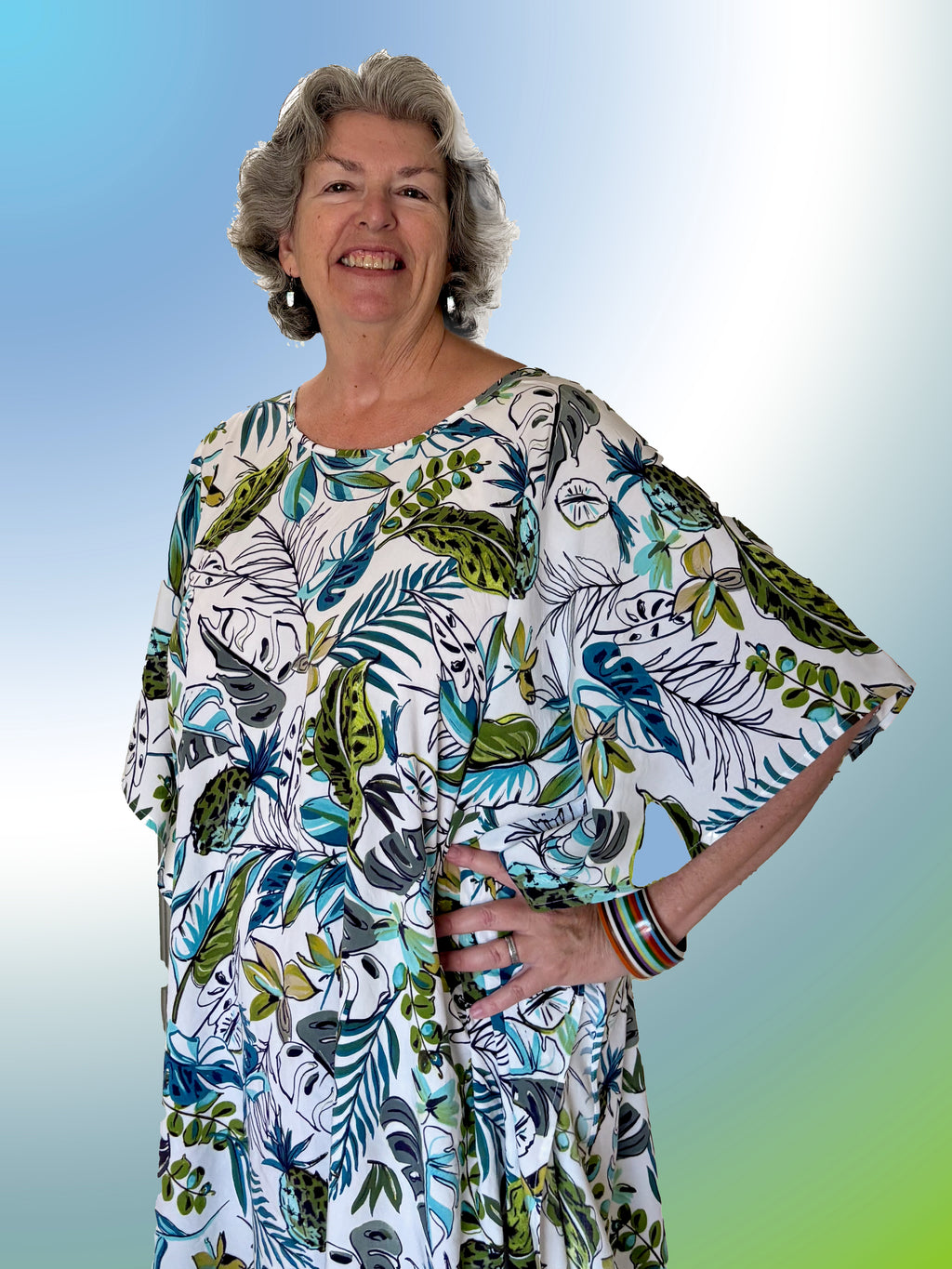 Versatile AnyWear Dress, Tropical Print Rayon Cruise and Resort Wear (Copy)
