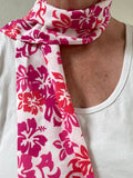 Colorful Floral Print Rayon Scarf or Sash