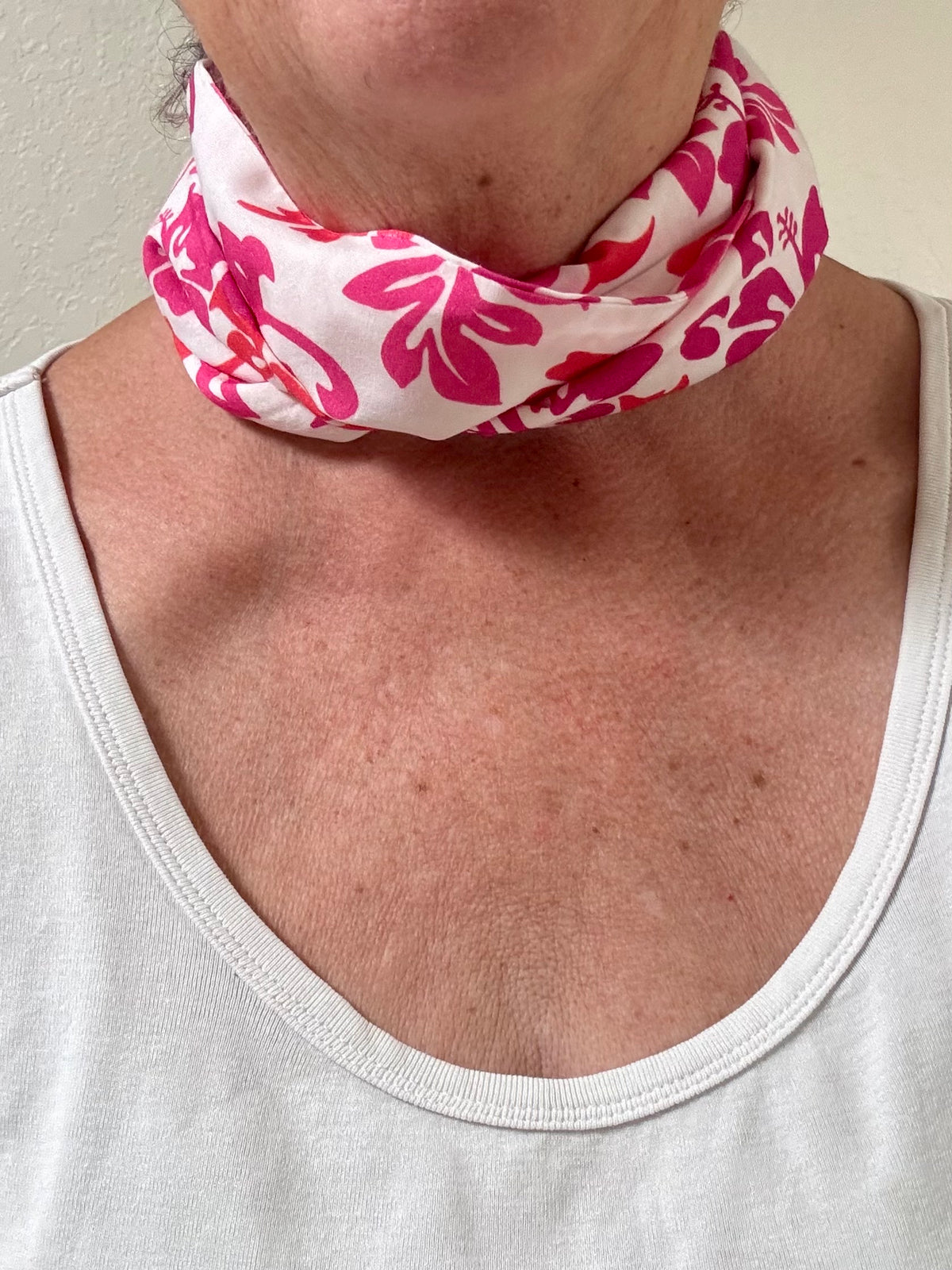 Colorful Floral Print Rayon Scarf or Sash