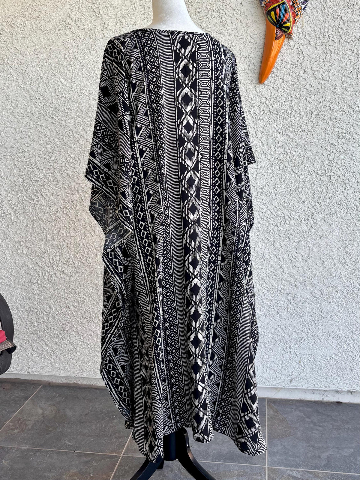 Versatile AnyWear Dress, Black and Tan Rayon Fabric, Cruise and Resort Wear