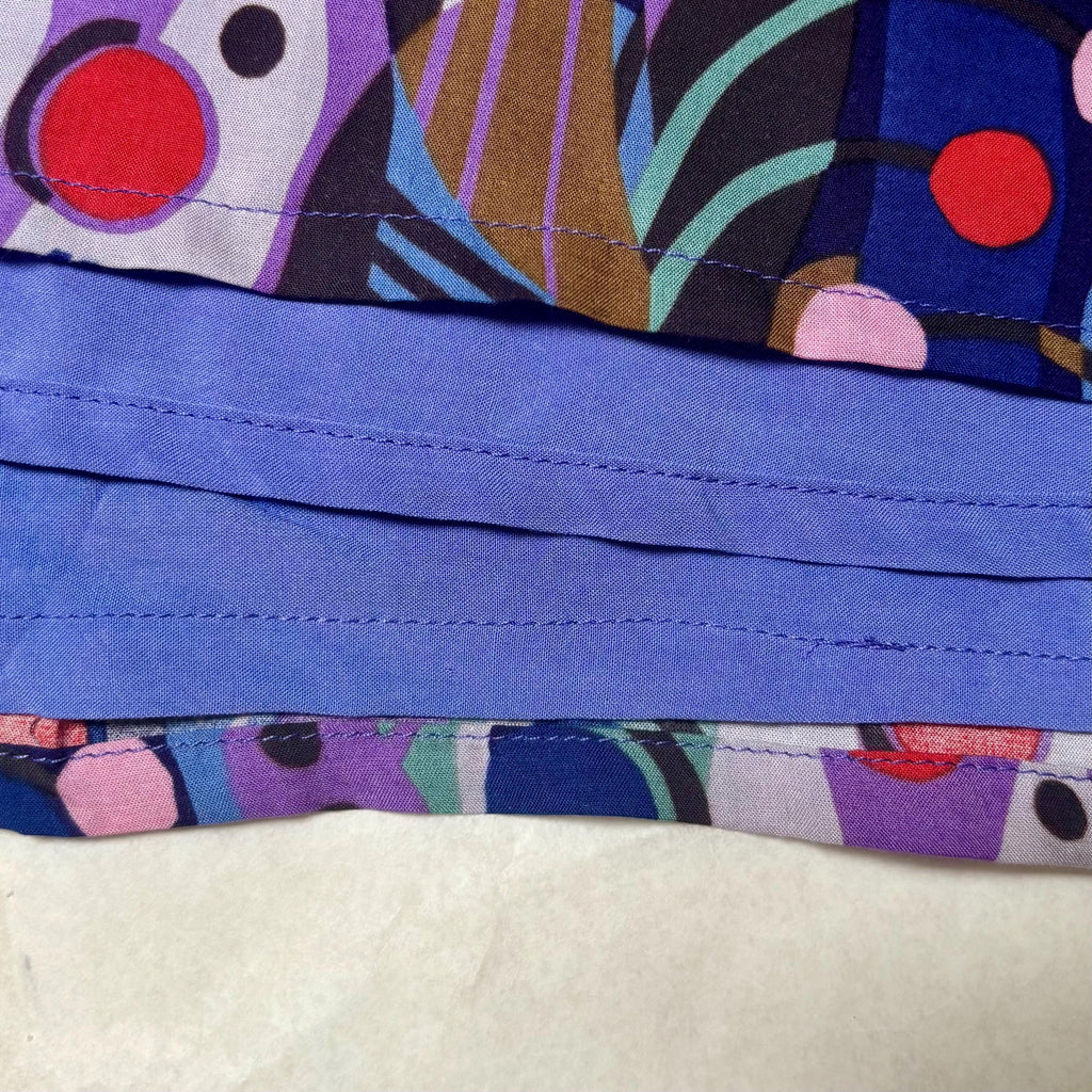 Hand Made Purple Rayon Dress, Reversible Shift,  Sleeveless Casual Cruise and Resort Dress